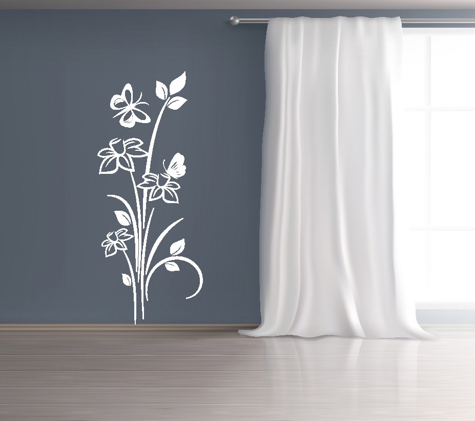 Vinilo Decorativo de corte Flores primavera - Imagen 3