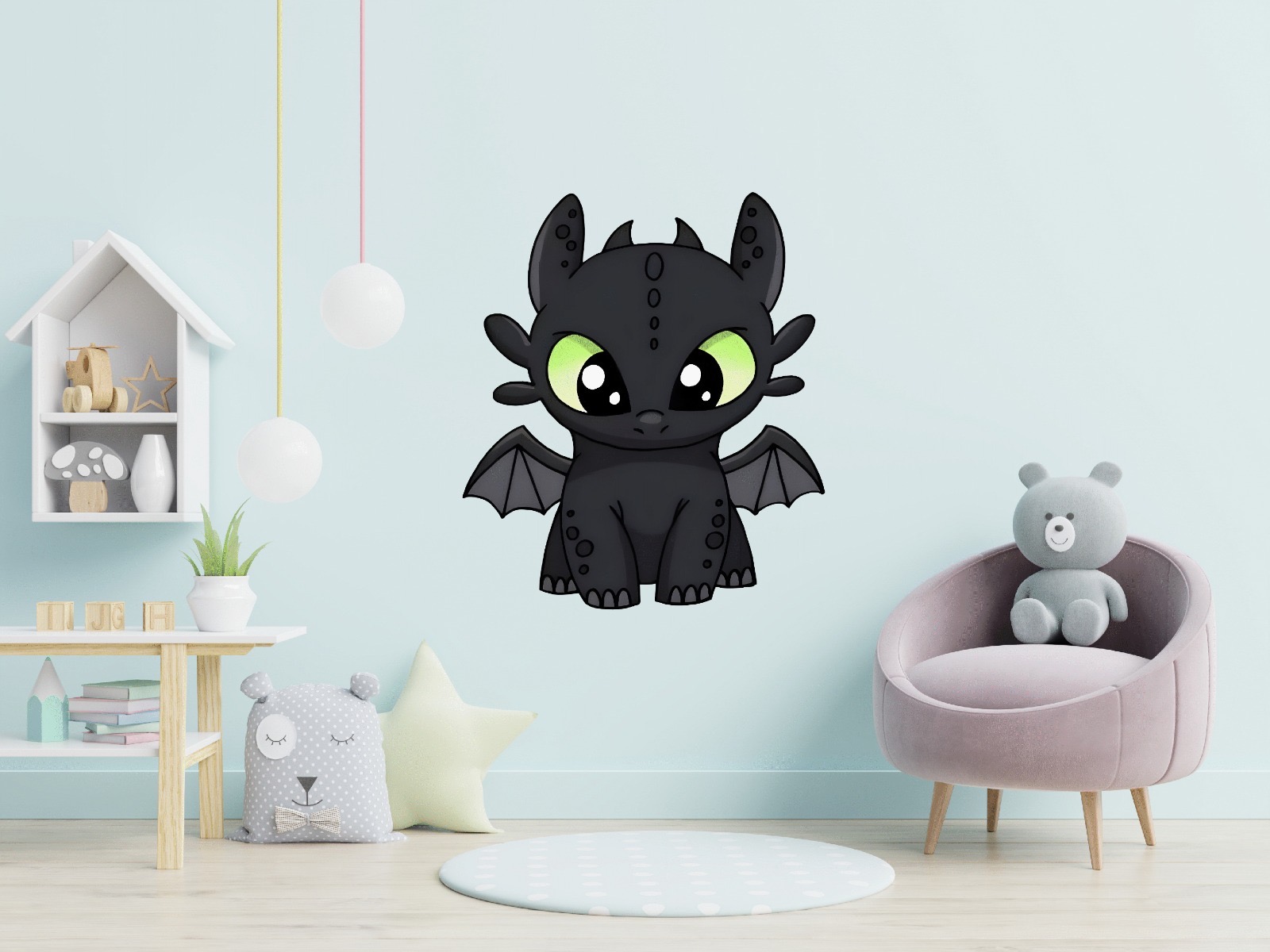 Vinilo Decorativo Infantil Stitch Y Chimuelo Personalizado - Imagen 4