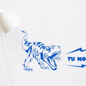 Vinilo Pared Cuarto Infantil Tiranosaurio Rex + Nombre