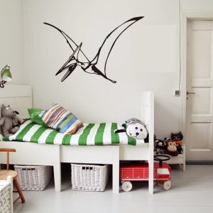 Vinilo Decorativo Infantil Dino Pterodactylo C/nombre 90x60