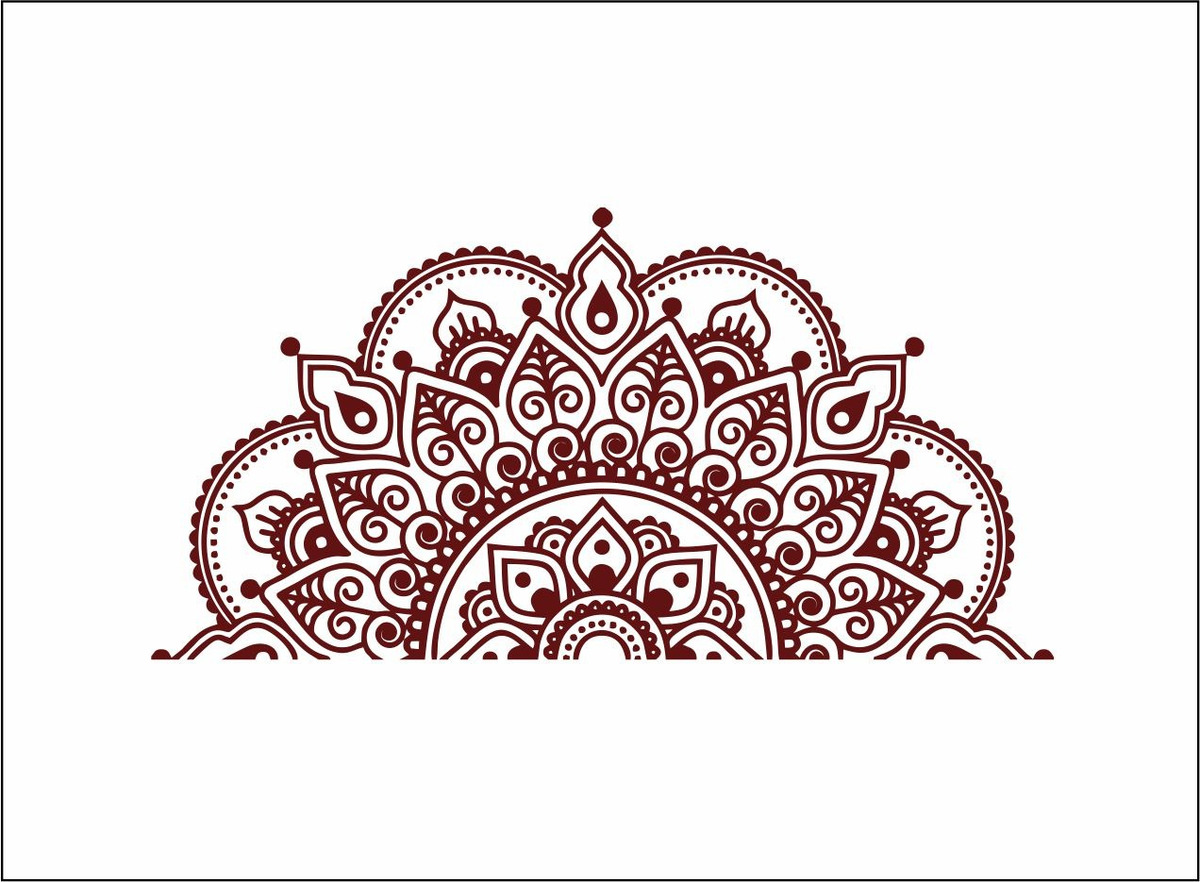 Vinilo Decorativo Pared Medio Mandala 80 Cm X 40cm - Imagen 28
