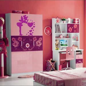 Vinilos Reloj Infantil Hada Corazon Decorativo Chico 33cm