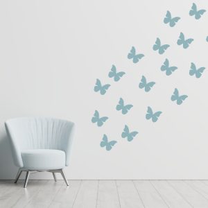 Vinilo Infantil Mariposas Silueta Decoracion Modelo B.