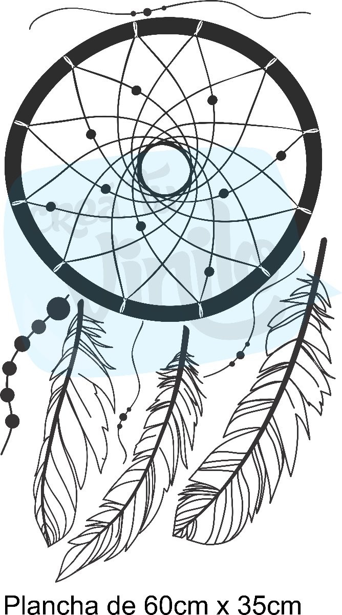 Vinilo Decorativo Atrapasueño Plancha Para Armar 60cm - Imagen 4