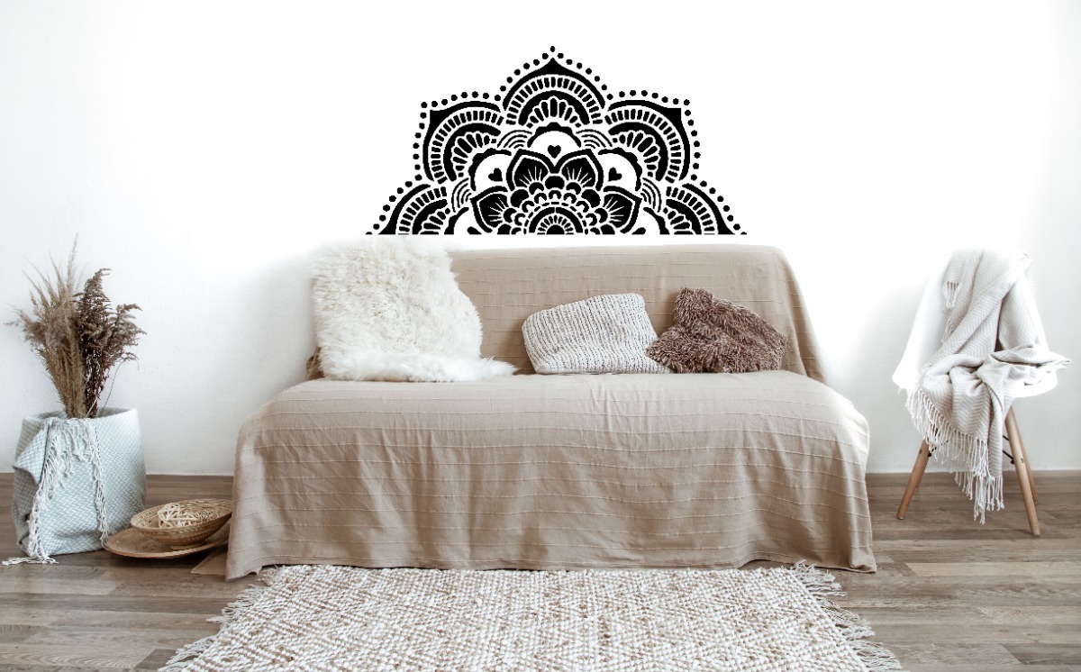 Vinilo Decorativo Pared Medio Mandala M2 1.20m.x60cm - Imagen 2
