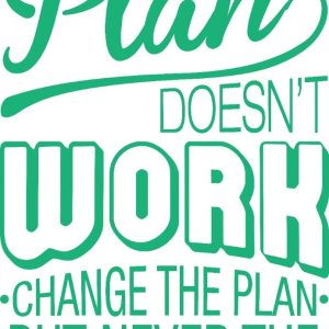 Vinilo Decorativo Frase Cuando El Plan Falla Living Cuarto