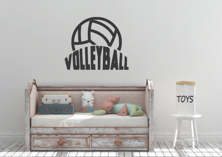 Vinilo Sticker un color Infantil Voleibol Pelota Pared Decorativo