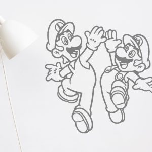 Vinilo Infantil Mario Y Luigi Decorativo Dormitorio 60x60cm