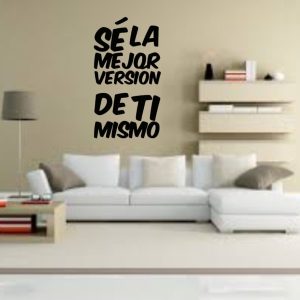 Vinilo Frase Se La Mejor Version De Ti Decorativo Grande