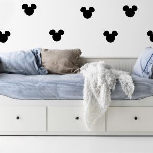 Vinilo Infantil Mickey Silueta Rostro Plancha 30 Unidades