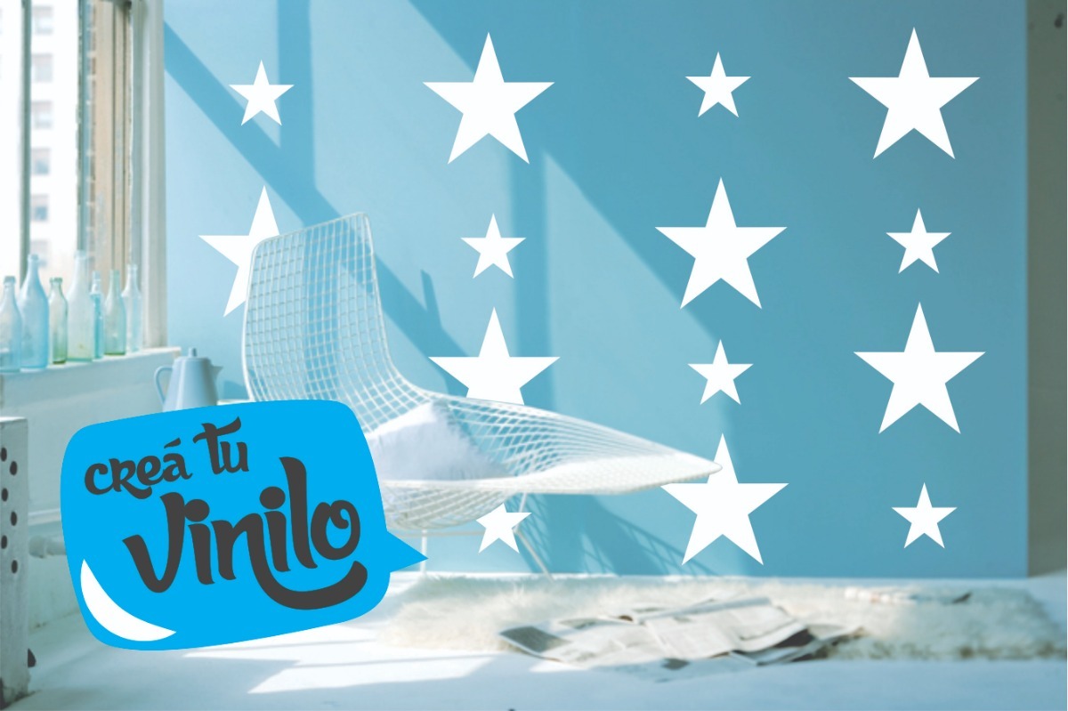 Vinilo Decorativo Estrellas Plancha 25 Unidades En 2 Tamaños - Imagen 4