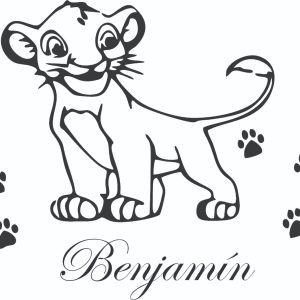 Vinilo Infantil Rey Leon, Decoración Cuarto Con Nombre