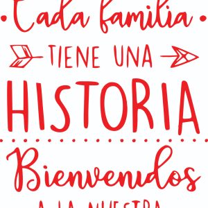 Vinilo Frase Familia Pared, Cada Familia Tiene Una.. 60x50cm