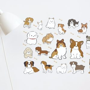 Vinilo Decorativo Infantil Perros Plancha 80cm X 60cm