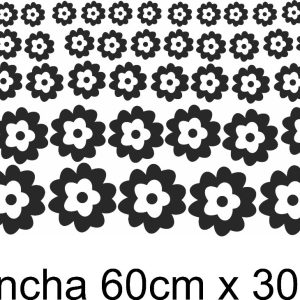 Vinilo Decorativo Pared Vidrieras Flores Plancha Infantil