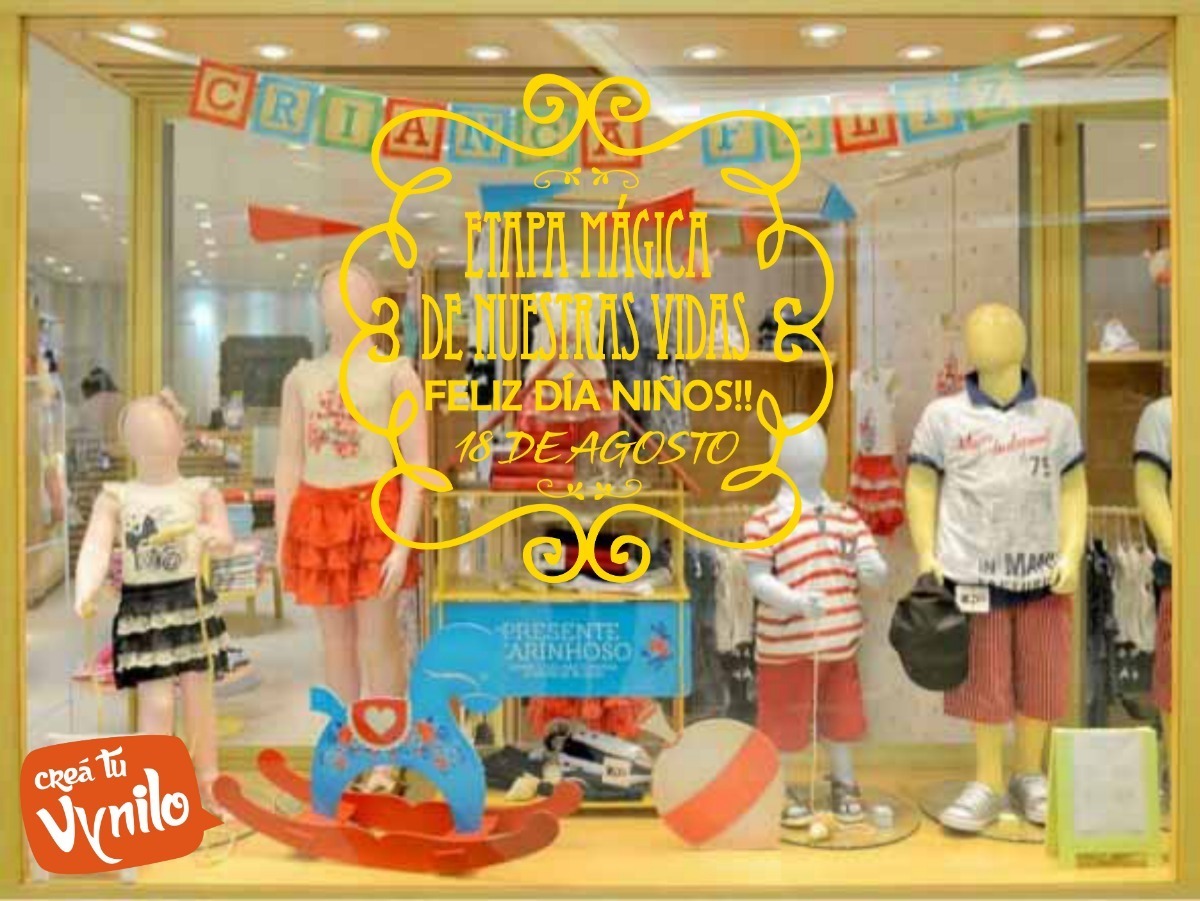 Vinilo Decorativo Día Del Niño Etapa Mágica Vidrieras Pared