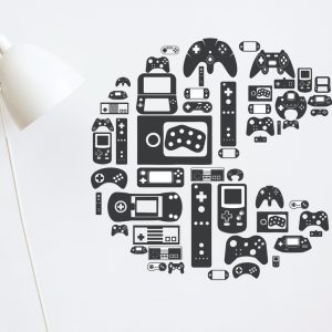 Vinilo Infantil Joystick Gamer Videojuegos Decorativo Pared