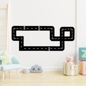 Vinilo Infantil Pista De Carreras. Plancha Para Armar 75cm