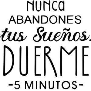 Vinilo Decoracion Frase Nunca Abandones Tus Sueños 60x60