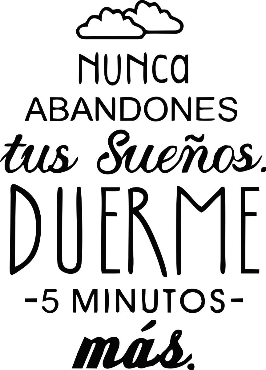 Vinilo Decoracion Frase Nunca Abandones Tus Sueños 60x60