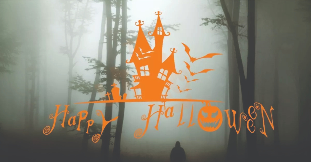 Vinilo Decorativo Hallowen Castillo Happy Hallowen 60x60 Cm - Imagen 2