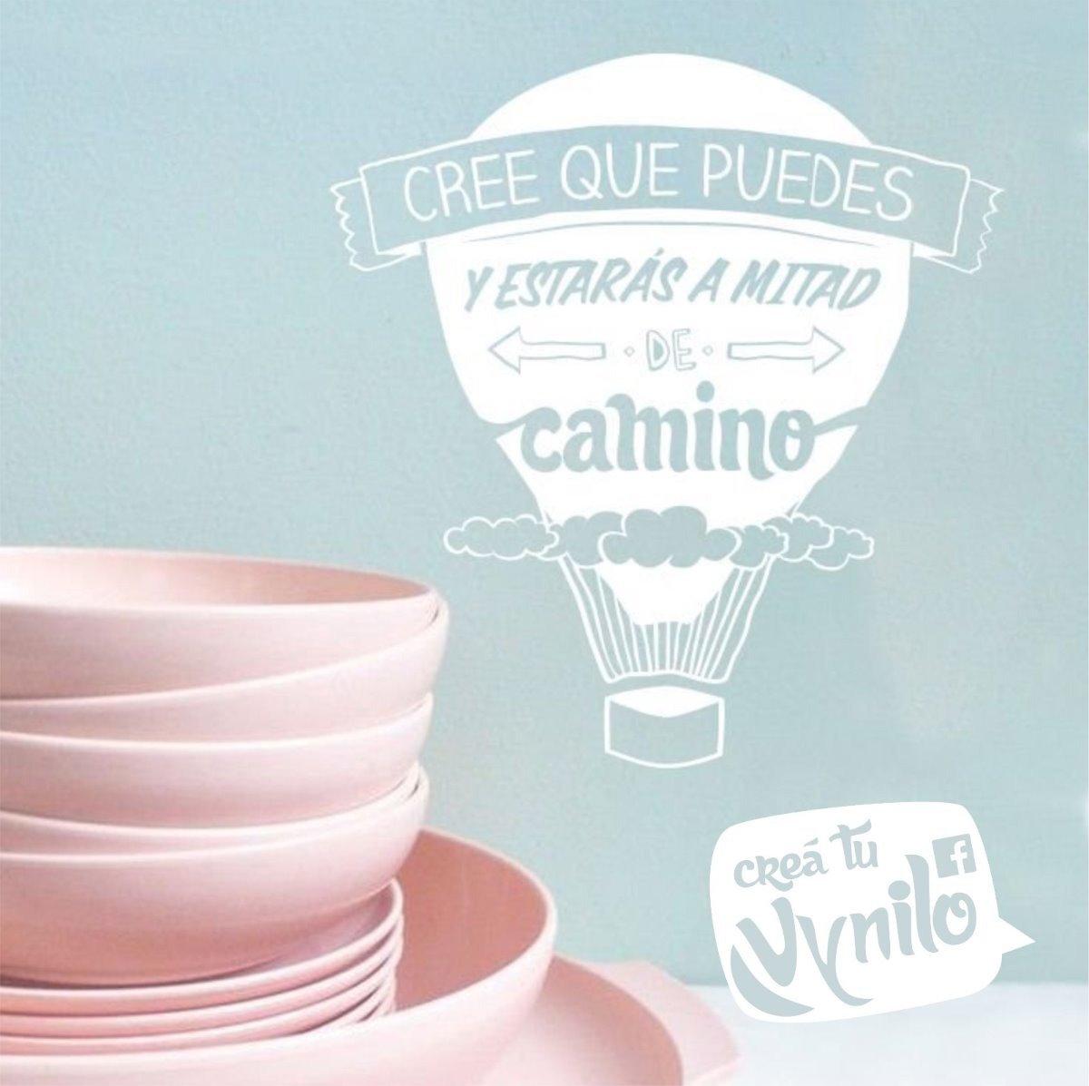 Vinilo Decorativofrase Cree Que Puedes Pared 60cm - Imagen 2