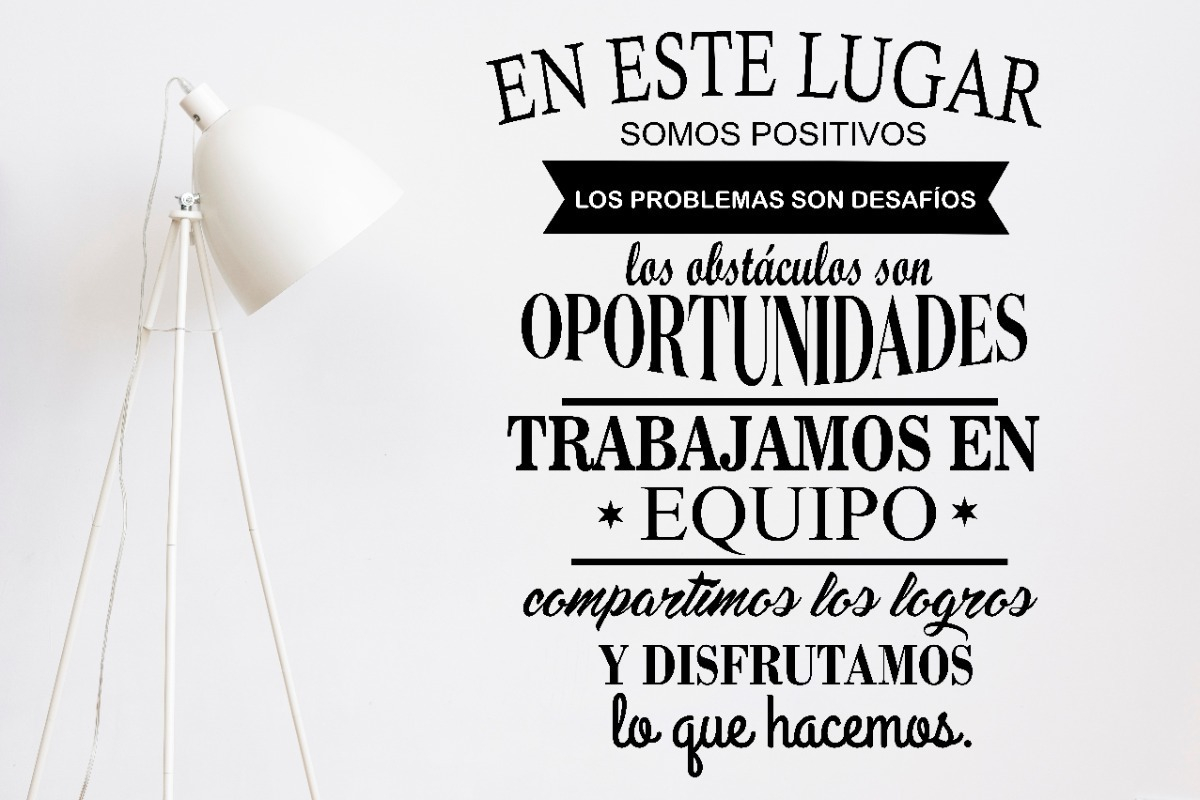 Vinilo Frase Negocio Empresa En Este Lugar.. 1mt X 60cm N/b - Imagen 2