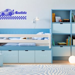 Vinilo Personalizado Infantil Auto Con Nombre