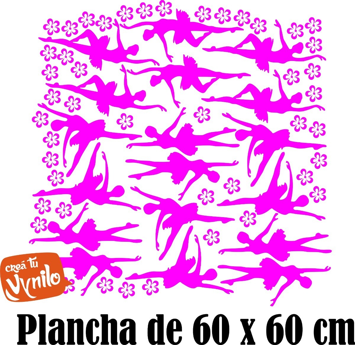Vinilo Decorativo Infantil Bailarinas De Ballet Flores - Imagen 3