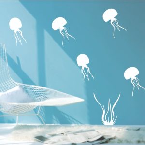Vinilo Plancha Meduzas Decorativo 40x30cm Creátuvynilo