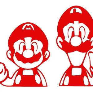 Vinilos Infantil Mario Bros Y Luigi Decorativo Pared 60x40