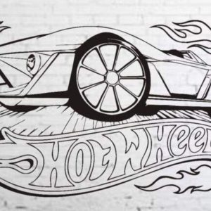 Vinilo Decorativo Auto Hot Wheels Adhesivo 90cm X 60cm