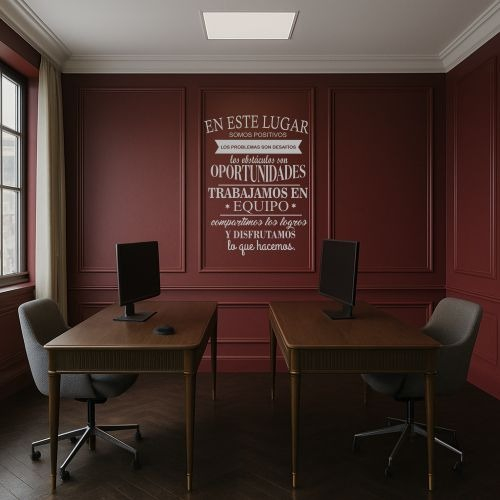 Vinilo Frase Negocio Empresa Pared, En Este Lugar.. 60x45cm - Imagen 21