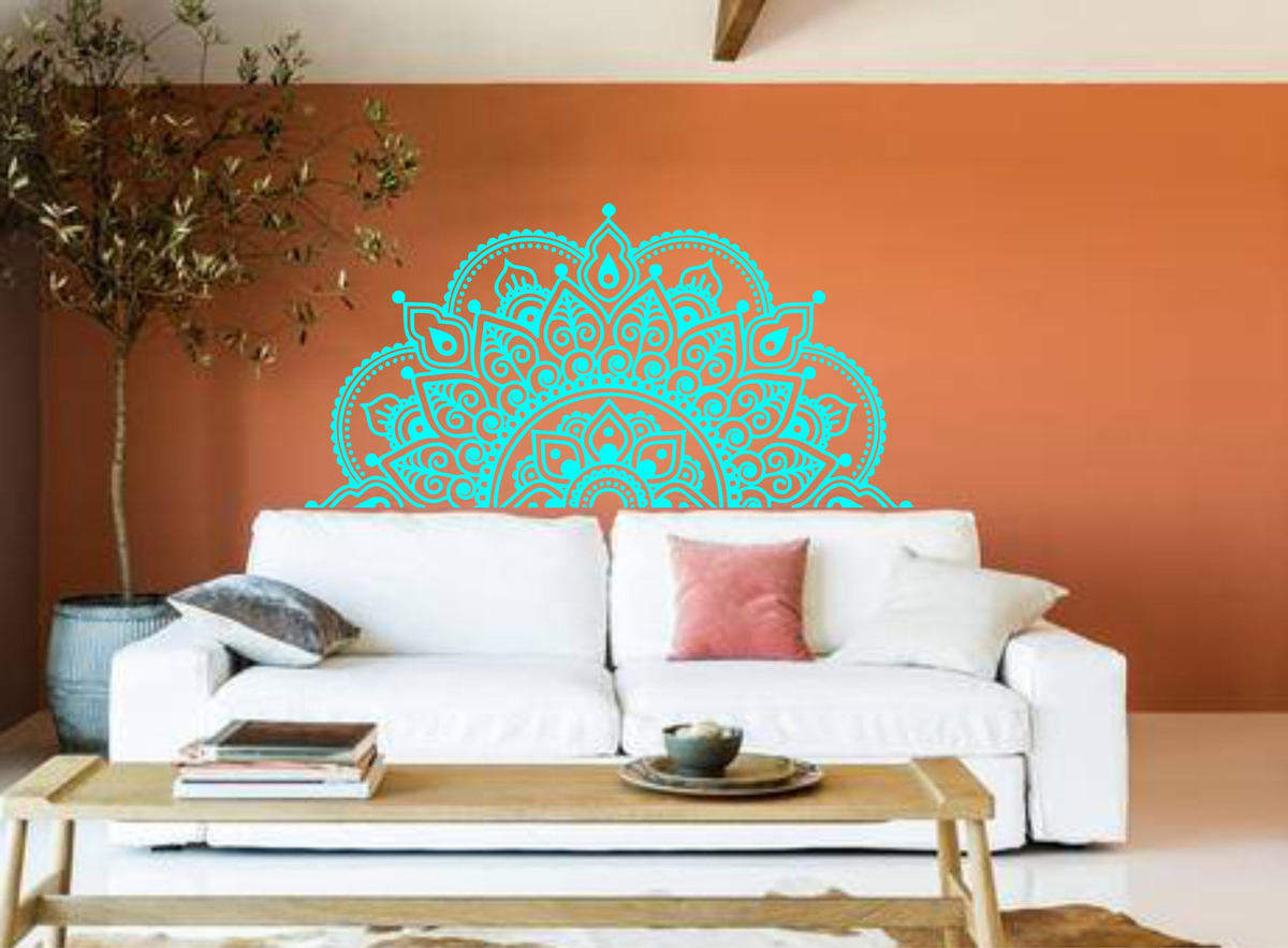 Vinilo Decorativo Pared Medio Mandala 80 Cm X 40cm - Imagen 6
