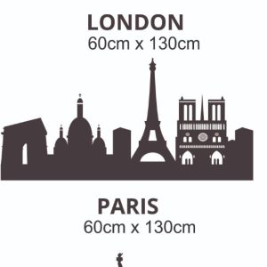 Vinilo Decorativo Ciudades Emblemáticas London, París...