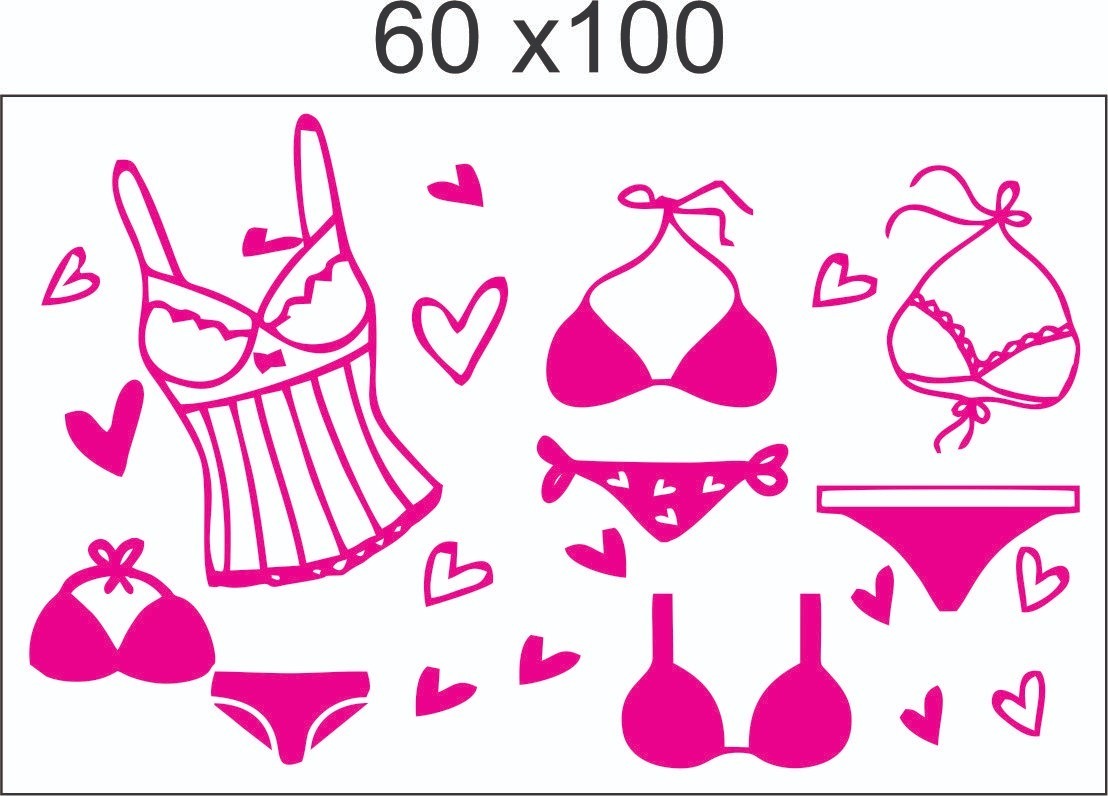 Vinilo Decorativo Lencería Locales De Ropa Creatuvinilo - Imagen 2