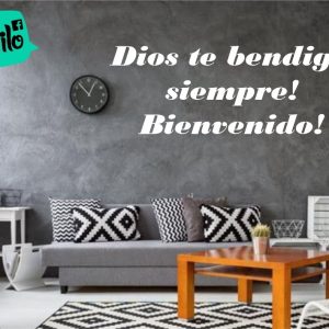 Vinilo Frase Dios Te Bendiga Siempre Decoracion 60cm
