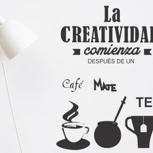 Vinilo Frase La Creatividad Decoracion Pared 86cm