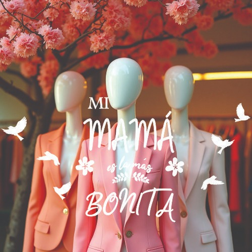 Vinilo Decoracion Vidriera Día De La Madre 6 - Imagen 4
