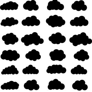 Vinilo Infantil Nubes Decoracion Plancha Modelo 2