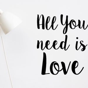 Vinilo Decorativo Frase All You Need 60cm X 50cm