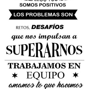 Vinilo Negocio Frase En Esta Empresa.. Decorativo 1mt X 60cm