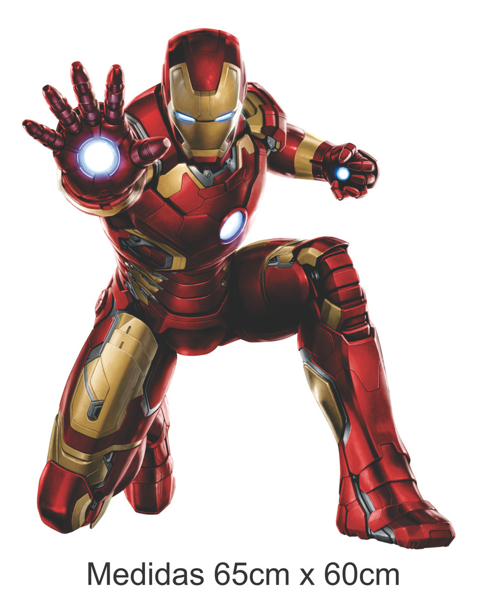 Vinilo Decorativo Iron Man Infantil Mural Impreso 65x60cm - Imagen 6