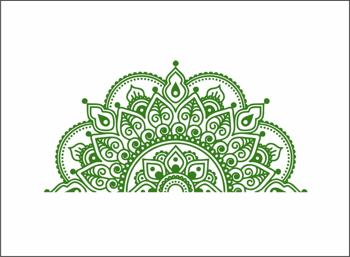 Vinilo Decorativo Pared Medio Mandala 80 Cm X 40cm - Imagen 45