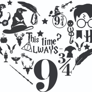 Vinilo Infantil Harry Potter Corazón Decorativo Pared