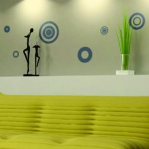 Vinilo Pared Vidriera Circulos Plancha Decorativa De 40x30cm