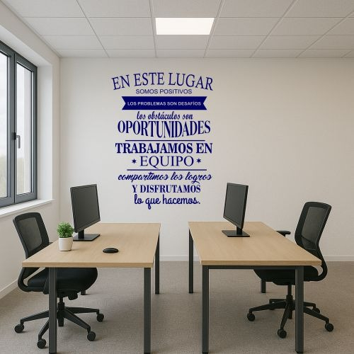 Vinilo Frase Negocio Empresa Pared, En Este Lugar.. 60x45cm - Imagen 7