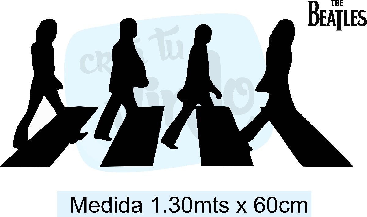 Vinilo Decorativo Musica The Beatles M1. 1.30mts - Imagen 3