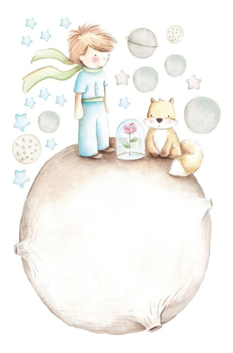 Vinilo Decorativo Infantil Principito Pastel Mod.5 75x60cm - Imagen 3