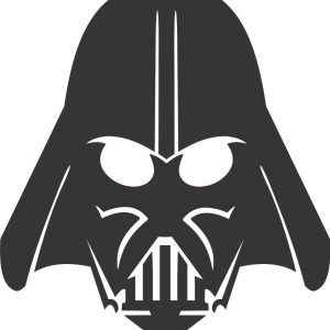 Vinilo Infantil Star Wars Rostro Darth Vader Plancha 40cm